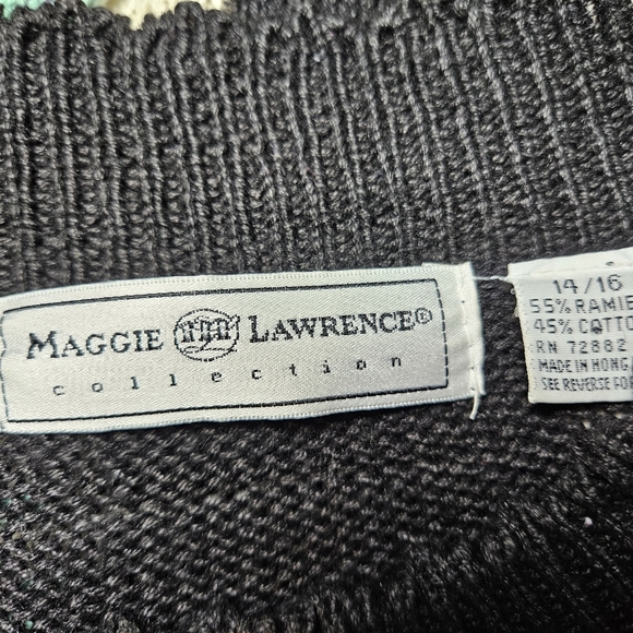 vintage floral high neck pullover knit tunic sweater grannycore 3D Embroidered - Picture 16 of 16